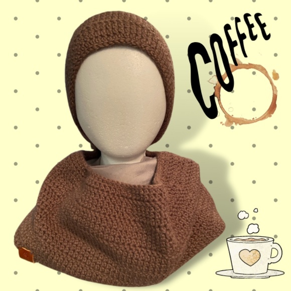 Nutmeg Spice Hat and Cowl Set (Crochet) - Picture 1 of 5